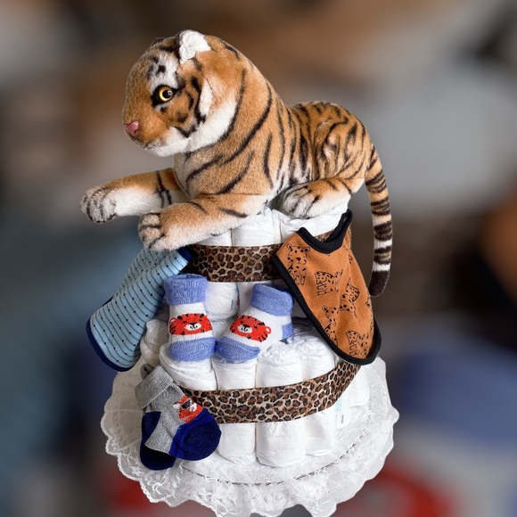 Tiger Diaper Cake